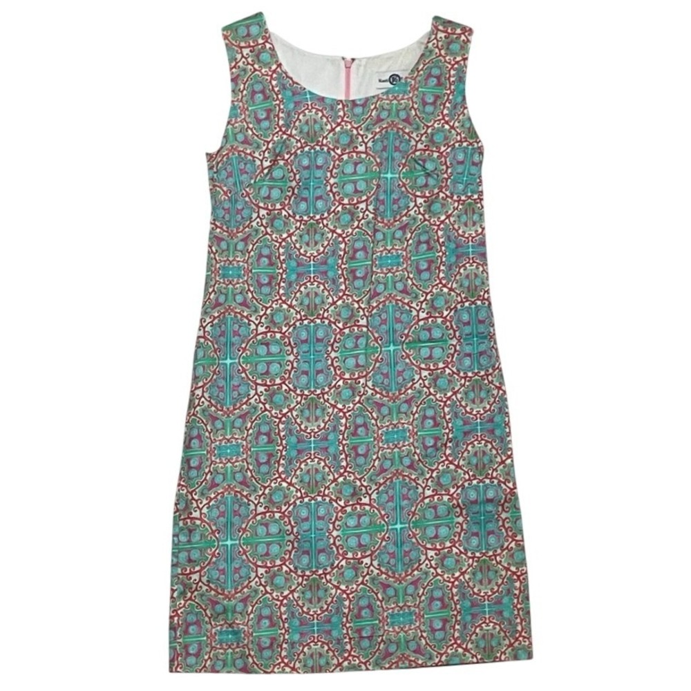 Kaeli Smith Sleeveless Midi Dress Size 6 Colorful Mosaic Medallion Print KS